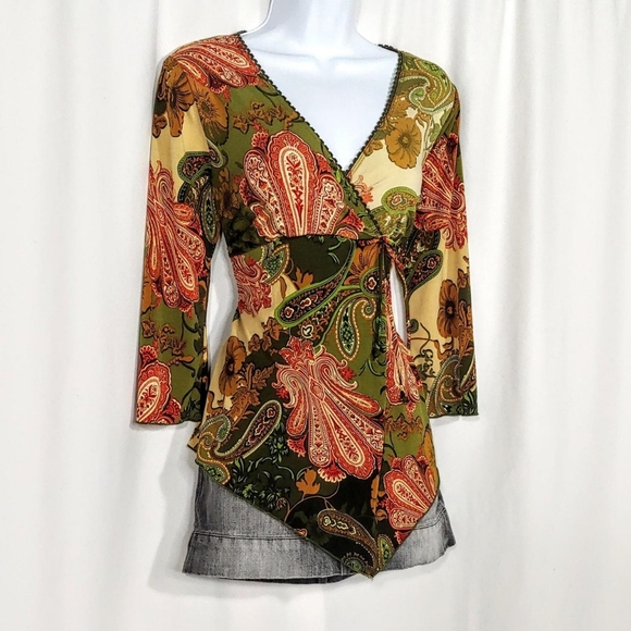 SOLD Y2k vintage paisley fairy top - Picture 7 of 7